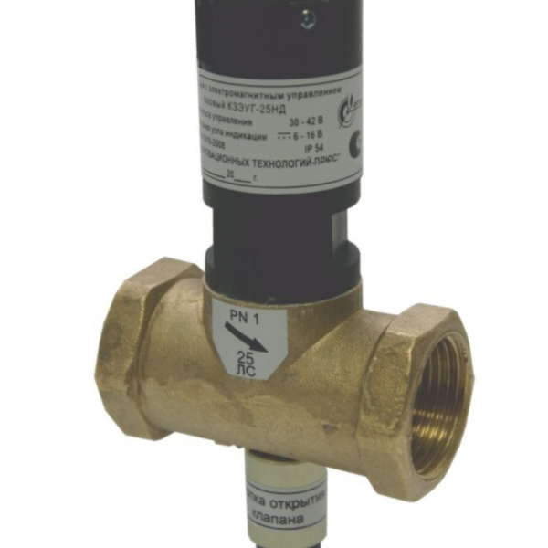 Клапан запорный с электромагнитным управлением газовый КЗЭУГ